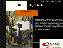 Tablet Screenshot of klinkequipment.com